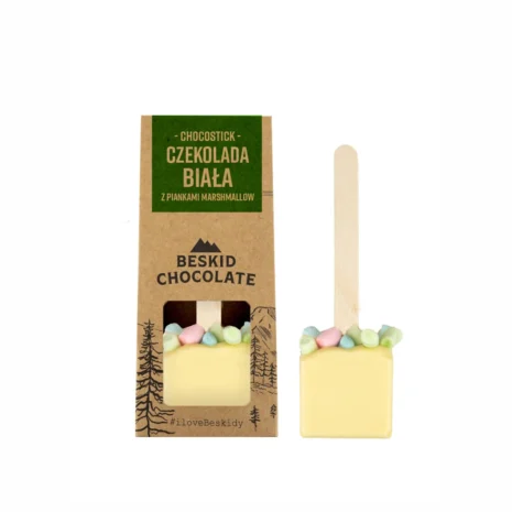 Chocostick z czekolady białej z piankami marshmallow 45g-1