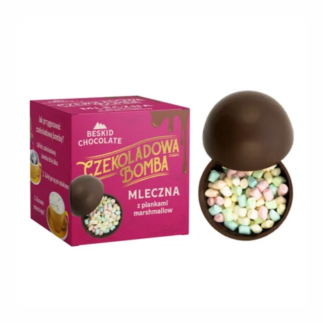 Czekoladowa Bomba mleczna z piankami marshmallow-1