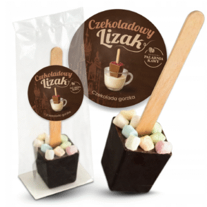 Świąteczny Choco Stick Gorąca GORZKA Czekolada PITNA + Pianki Marshmallow
