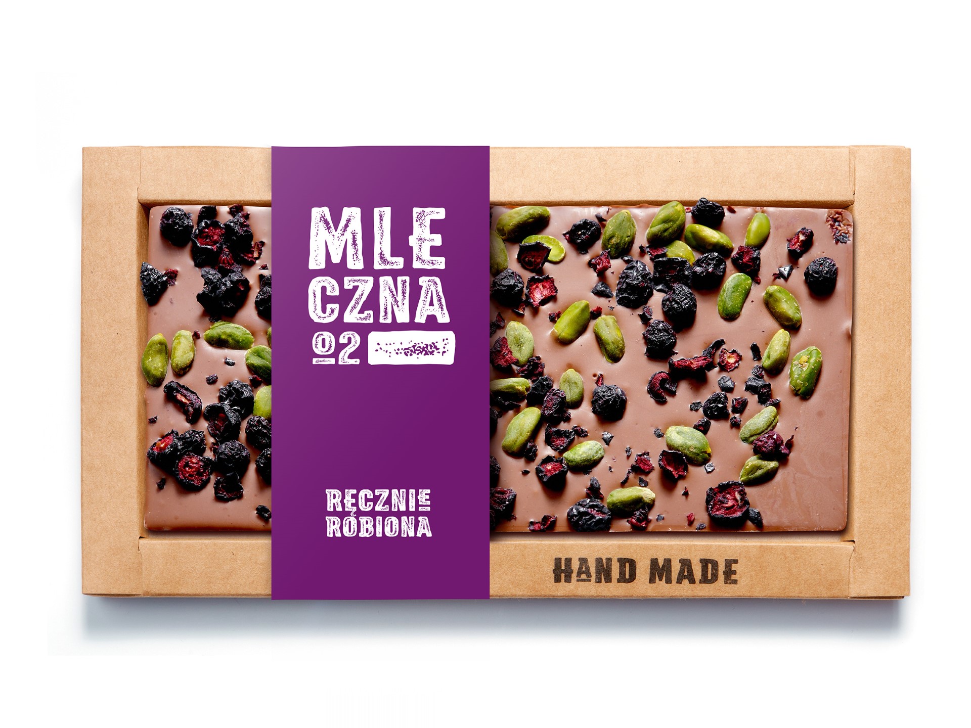 Czekolada mleczna – pistacja, aronia 105 g