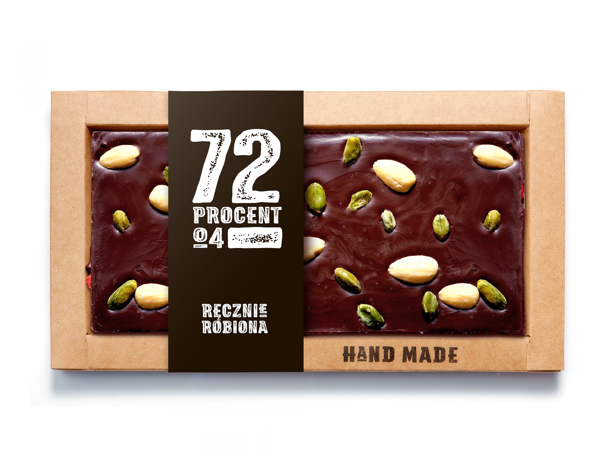 Czekolada 72% – pistacja, migdały 105 g