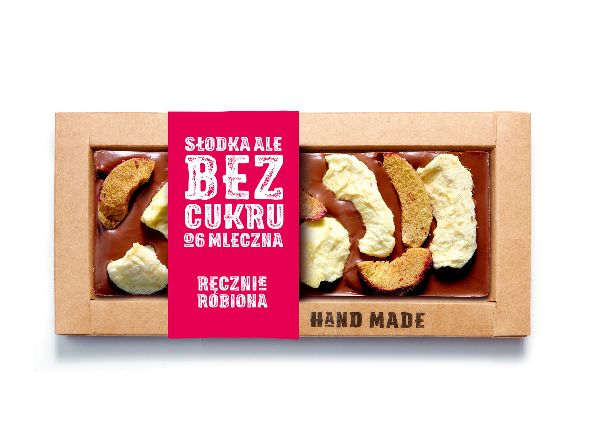 Mleczna czekolada bez dodatku cukru – śliwka, jabłko 53 g