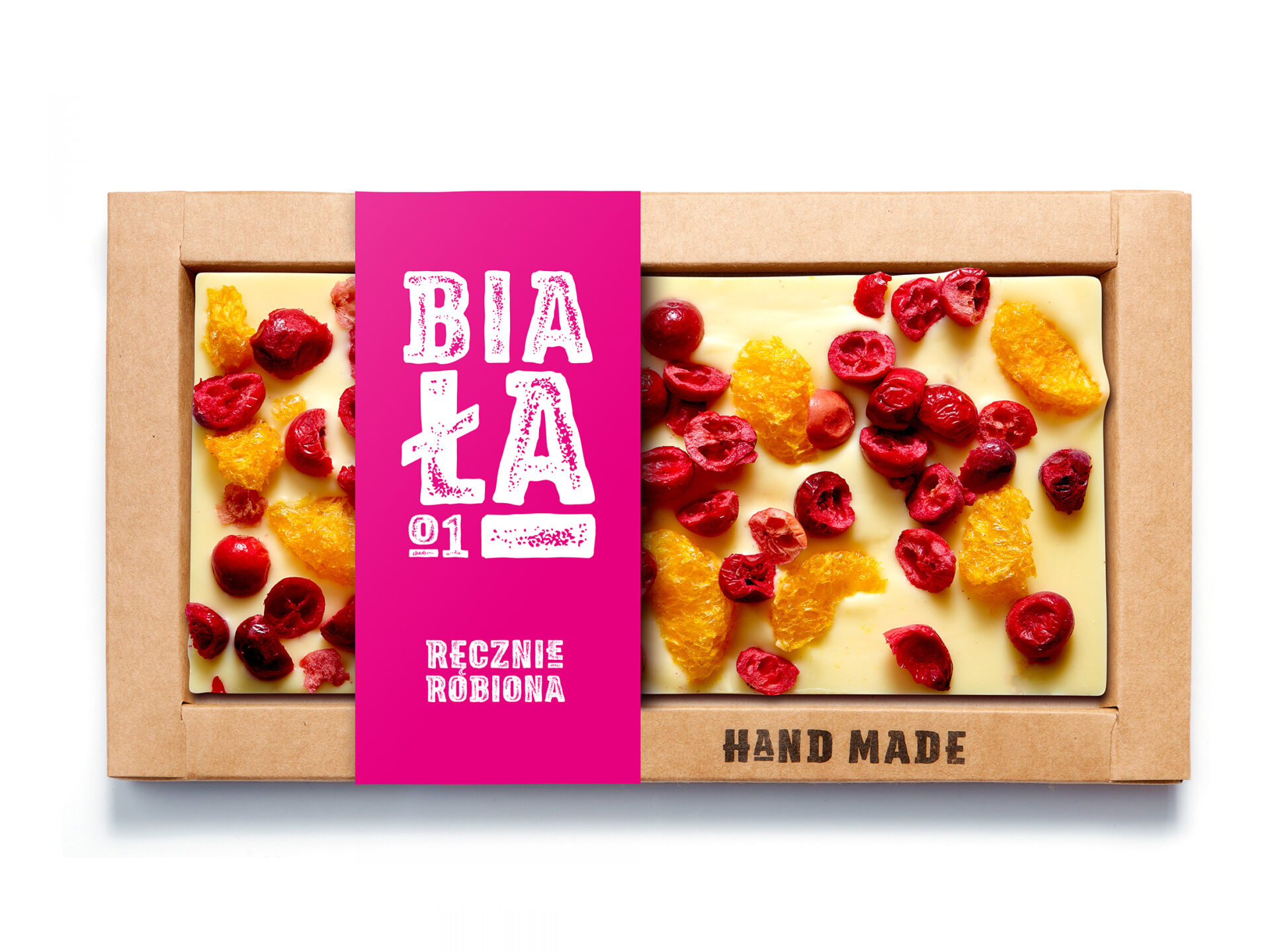 Czekolada biała – żurawina, mandarynka 105 g