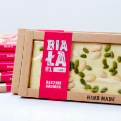 Czekolada biała – pistacja, migdały 105 g - obrazek 3