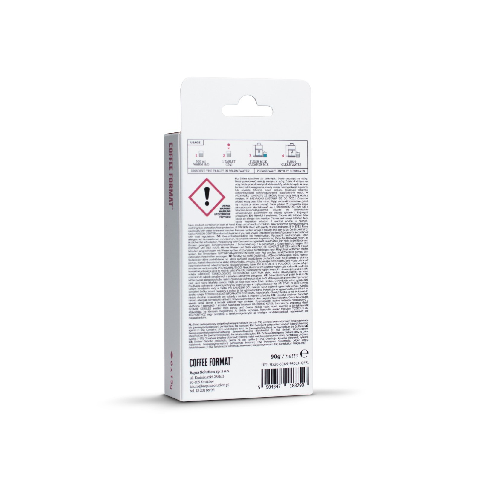 Milk Tab Clean+ 6 × 15 g – tabletki do czyszczenia systemu mlecznego ekspresów - obrazek 3